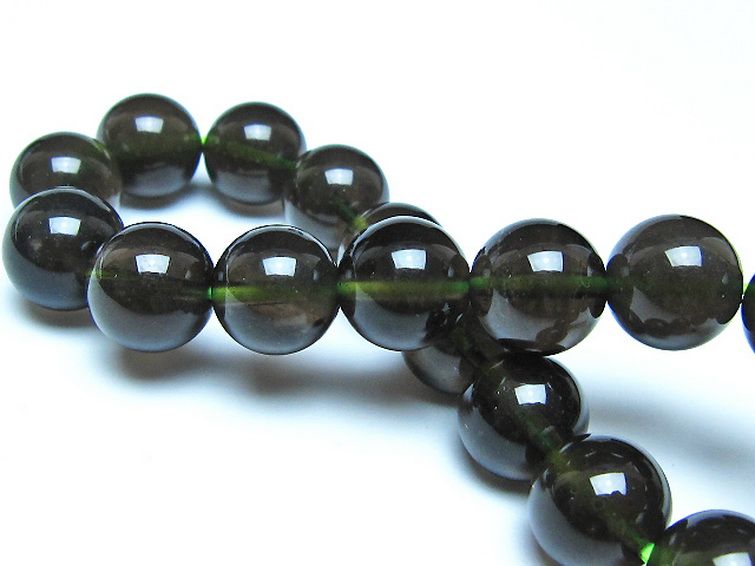 チンターマニストーン アリゾナ州産 天然ガラス ブレスレット（サフォーダイト/シリウス隕石） 11mm [t520-1787] 2枚目