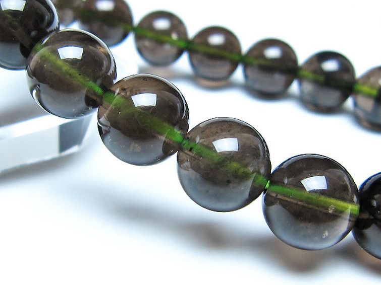 チンターマニストーン アリゾナ州産 天然ガラス ブレスレット（サフォーダイト/シリウス隕石） 11mm [t520-1842] 3枚目