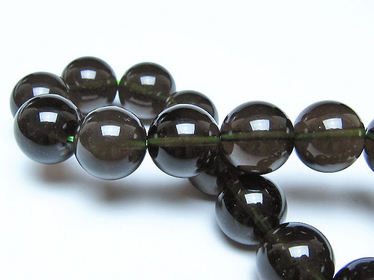 チンターマニストーン アリゾナ州産 天然ガラス ブレスレット（サフォーダイト/シリウス隕石） 14mm [t520-1850] 2枚目