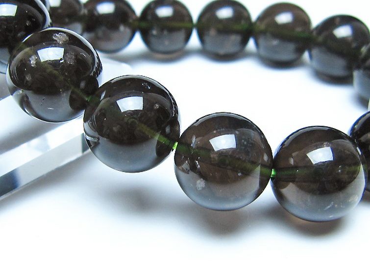 チンターマニストーン アリゾナ州産 天然ガラス ブレスレット（サフォーダイト/シリウス隕石） 15mm [t520-1860] 3枚目