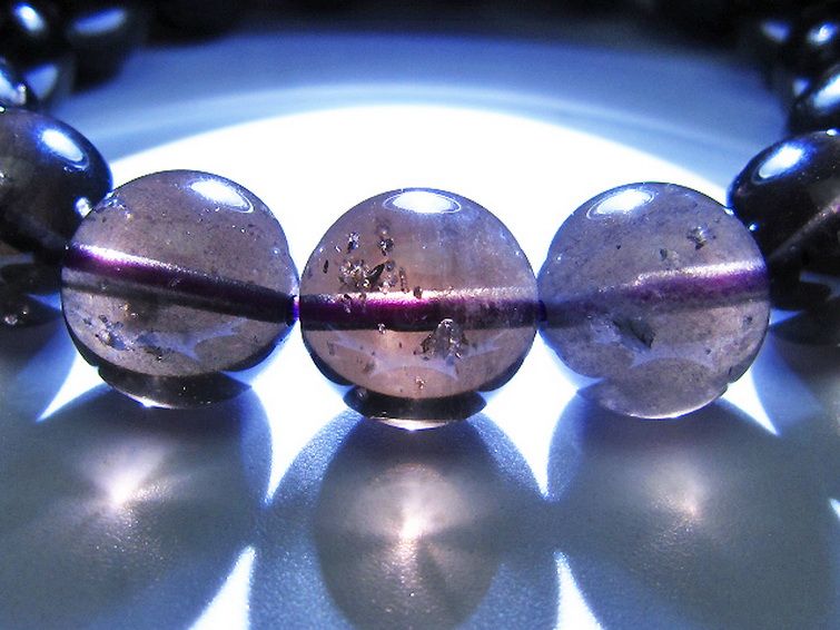 コロンビアナイト コロンビア産 天然ガラス ブレスレット 13mm [t521-2749] 3枚目