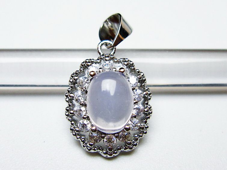 スコロライト（ラベンダークォーツ）ペンダント[T525-2157] 1枚目