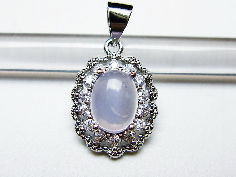 スコロライト（ラベンダークォーツ）ペンダント[T525-2159] 1枚目