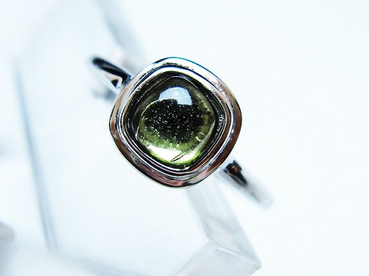 モルダバイト指輪(12号) [t526-1349] 2枚目