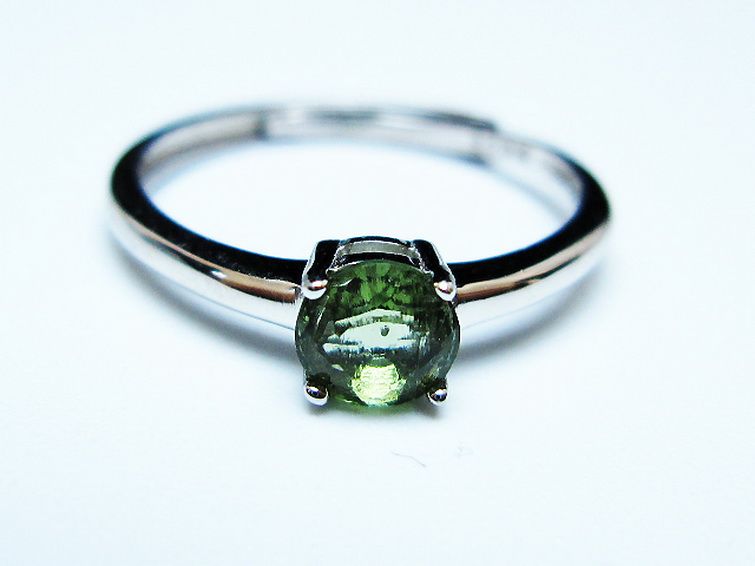 モルダバイト指輪(14号) [t526-1425] 1枚目