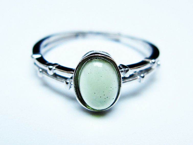 モルダバイト指輪(14号) [t526-1438] 1枚目