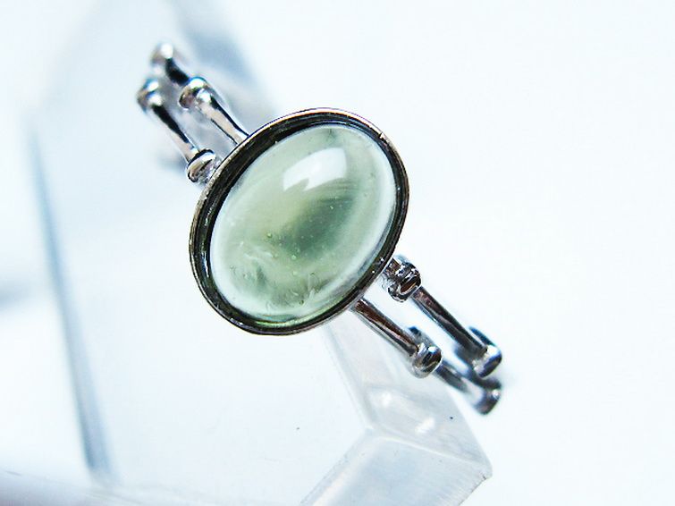 モルダバイト指輪(14号) [t526-1438] 2枚目