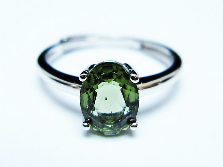 モルダバイト指輪(12号) [t526-1450] 1枚目