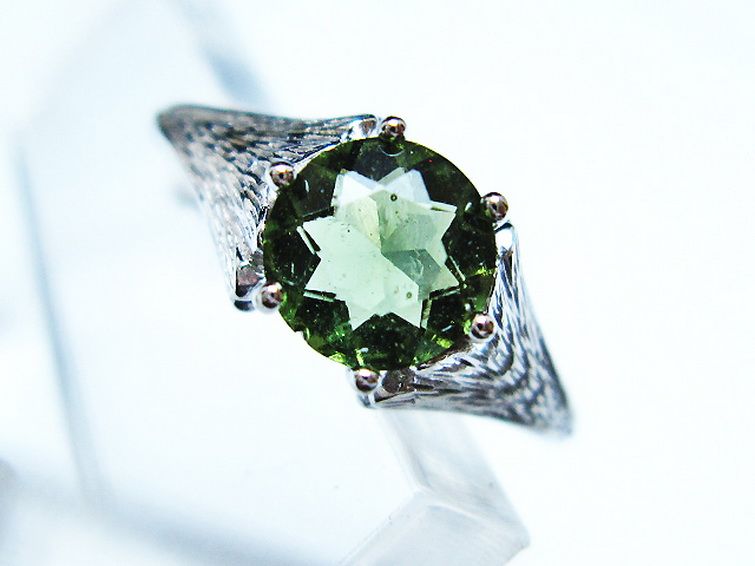 モルダバイト指輪(16号) [t526-1467] 2枚目