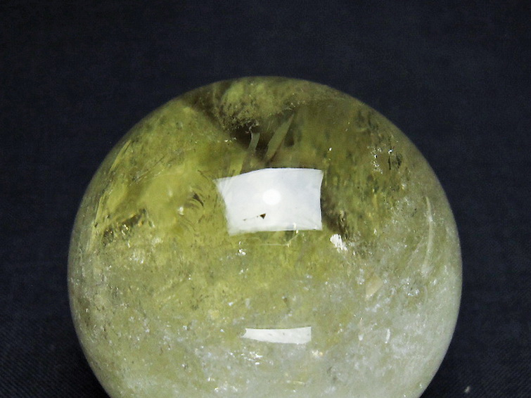 まる　2点　水晶 パワーストーン 天然石 シトリン水晶丸玉 64mm [T529-6186]