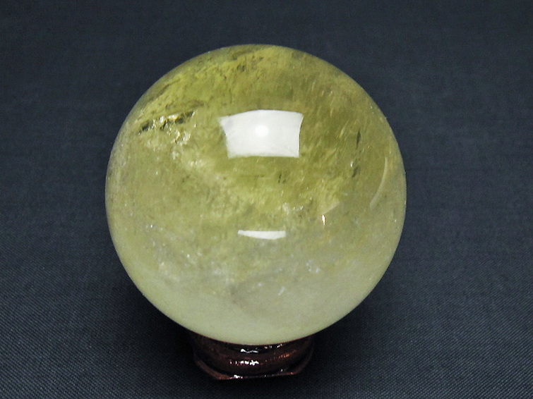 シトリン水晶丸玉 51mm [T529-6022] 3枚目