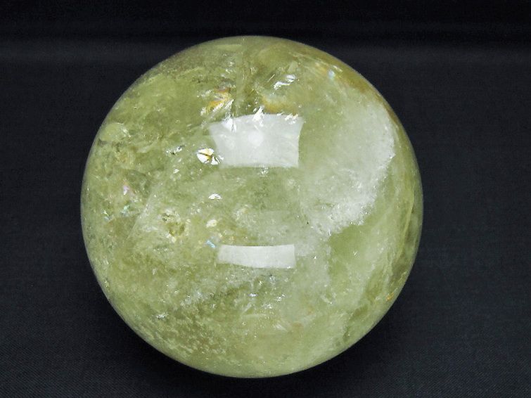 シトリン水晶丸玉 79mm [T529-6158] 1枚目