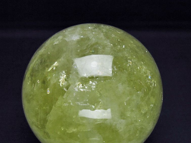 シトリン水晶丸玉 80mm [T529-6162] 2枚目