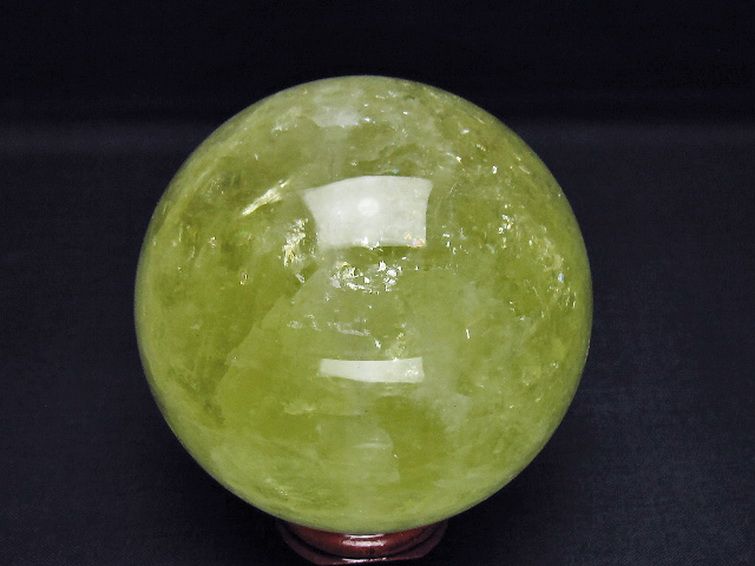 シトリン水晶丸玉 80mm [T529-6162] 3枚目