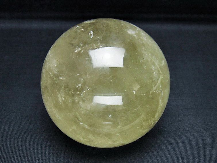 天然石^ - ^ノ パワーストーン 天然石 シトリン水晶丸玉 74mm [T529-6167]