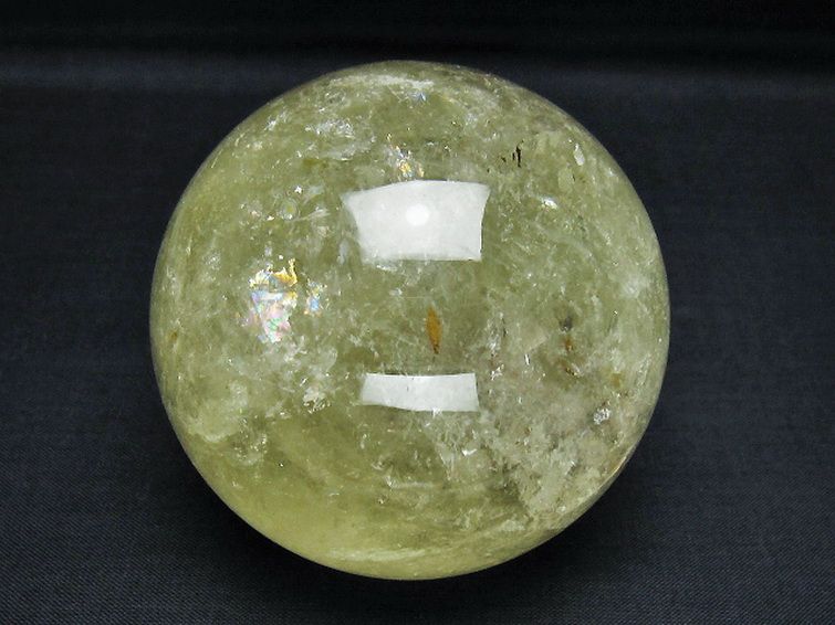 シトリン水晶丸玉 72mm [T529-6169] 1枚目