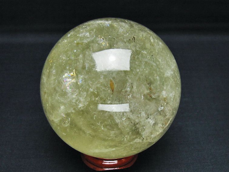 シトリン水晶丸玉 72mm [T529-6169] 3枚目