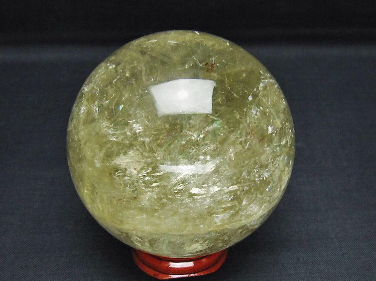 シトリン水晶丸玉 71mm [T529-6170] 3枚目