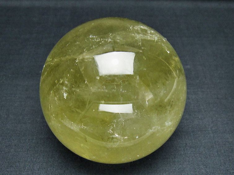 シトリン水晶丸玉 69mm [T529-6171] 1枚目