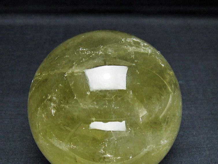 シトリン水晶丸玉 69mm [T529-6171] 2枚目