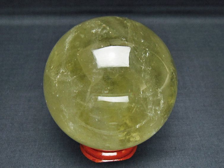 シトリン水晶丸玉 69mm [T529-6171] 3枚目