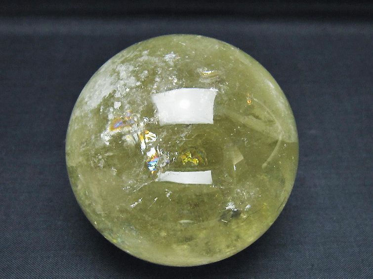 シトリンファントム水晶丸玉 65mm [T529-6172] 1枚目