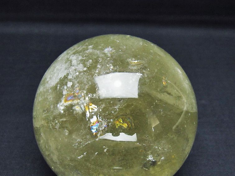 シトリンファントム水晶丸玉 65mm [T529-6172] 2枚目