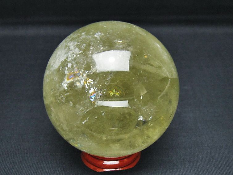 シトリンファントム水晶丸玉 65mm [T529-6172] 3枚目