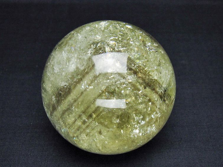 シトリンファントム水晶丸玉 65mm [T529-6172]