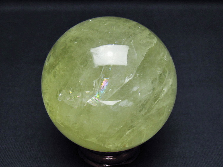 まる　2点　水晶 パワーストーン 天然石 シトリン水晶丸玉 65mm [T529-6187]