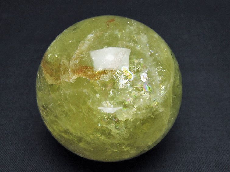 シトリン水晶丸玉 69mm [T529-6194] 1枚目