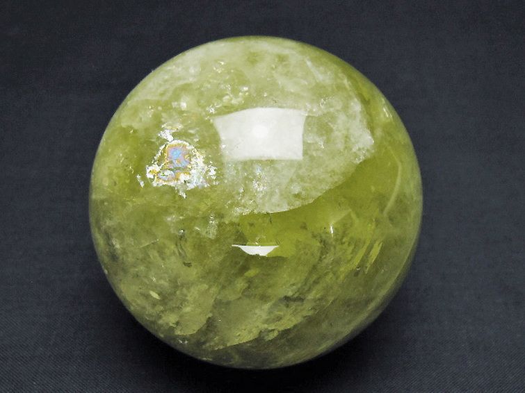 シトリン水晶丸玉 74mm [T529-6202] 1枚目