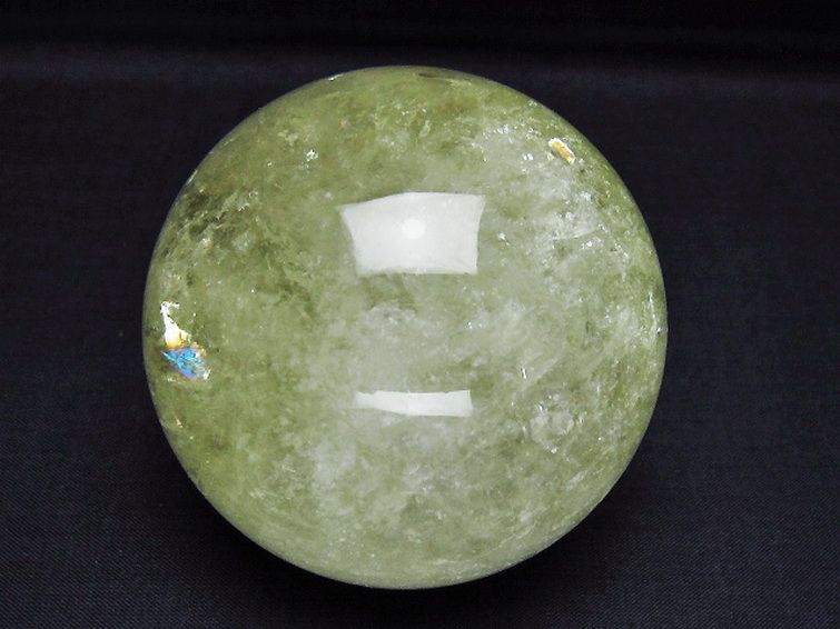 シトリン水晶丸玉 79mm [T529-6210] 1枚目