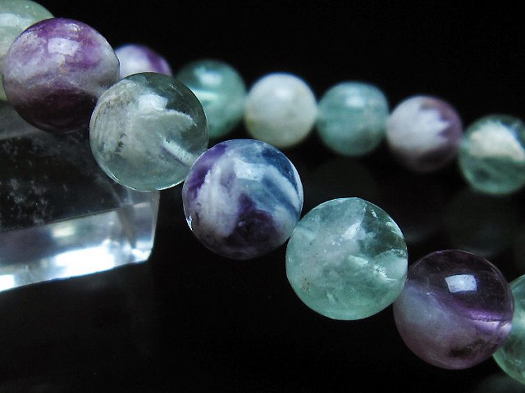 パワーストーン 天然石 エンジェルフェザー フローライト ブレスレット