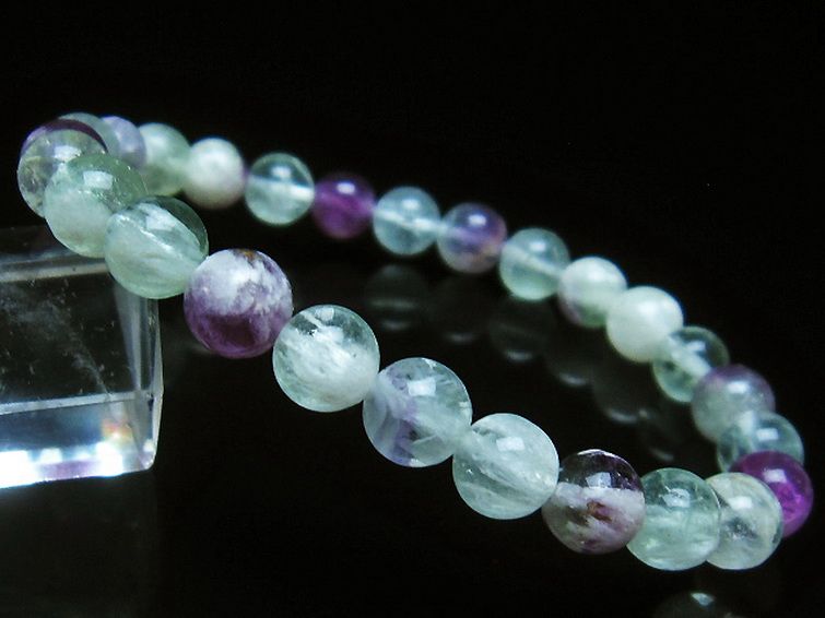 パワーストーン 天然石 エンジェルフェザー フローライト ブレスレット