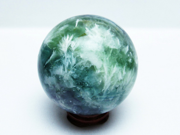 天然石 フェザーフローライト丸玉 置物 F.43 天然石 フェザーフローライト丸玉 置物 F.43