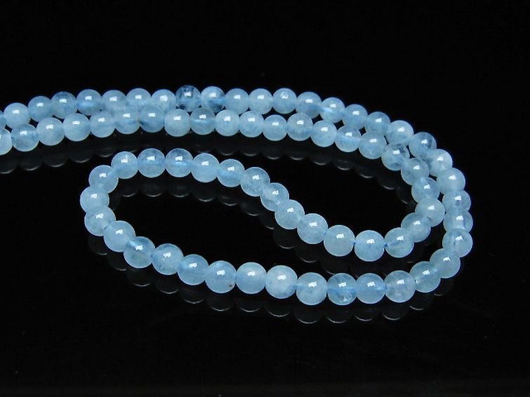 アクアマリンネックレス 4mm [t556-3534] 3枚目