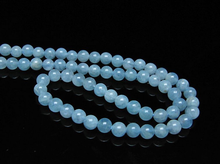 アクアマリンネックレス 4mm [t556-3561] 3枚目