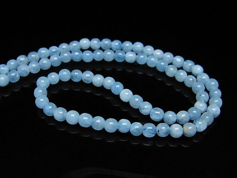 アクアマリンネックレス 4mm [t556-3578] 3枚目