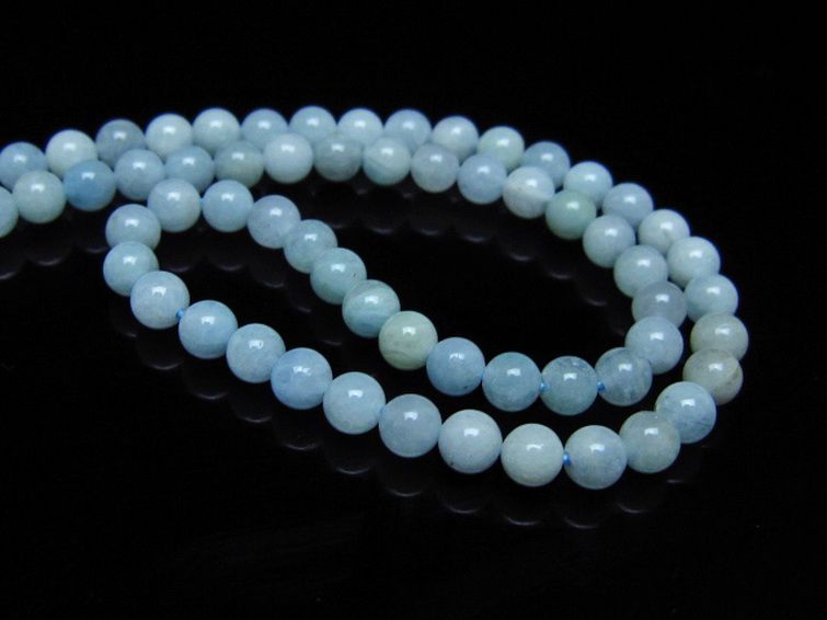 アクアマリンネックレス 5mm [t556-3758] 3枚目
