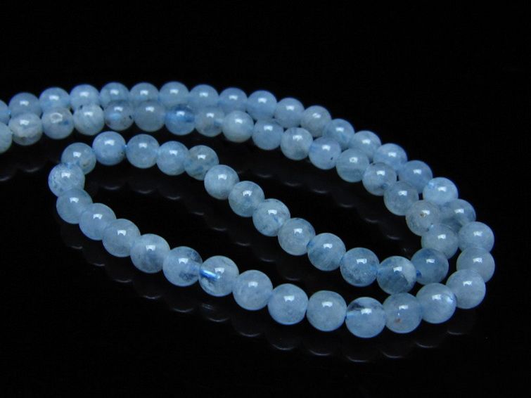 アクアマリンネックレス 4mm [T556-3773] 3枚目