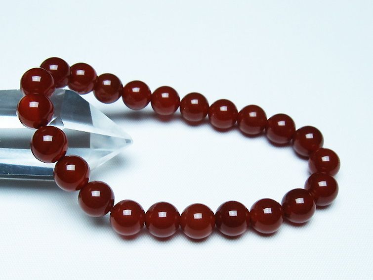 赤アゲートブレスレット 8mm [T57-7076] 1枚目