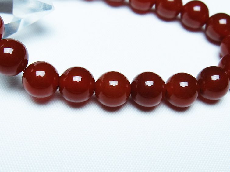 赤アゲートブレスレット 8mm [T57-7076] 3枚目
