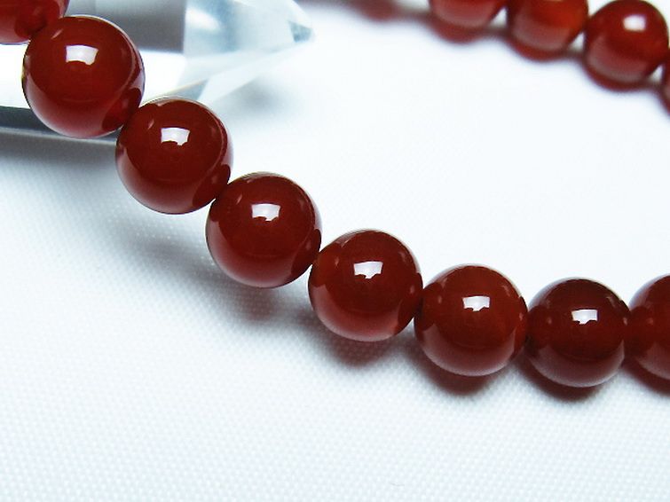 赤アゲートブレスレット 8mm [T57-7093] 3枚目