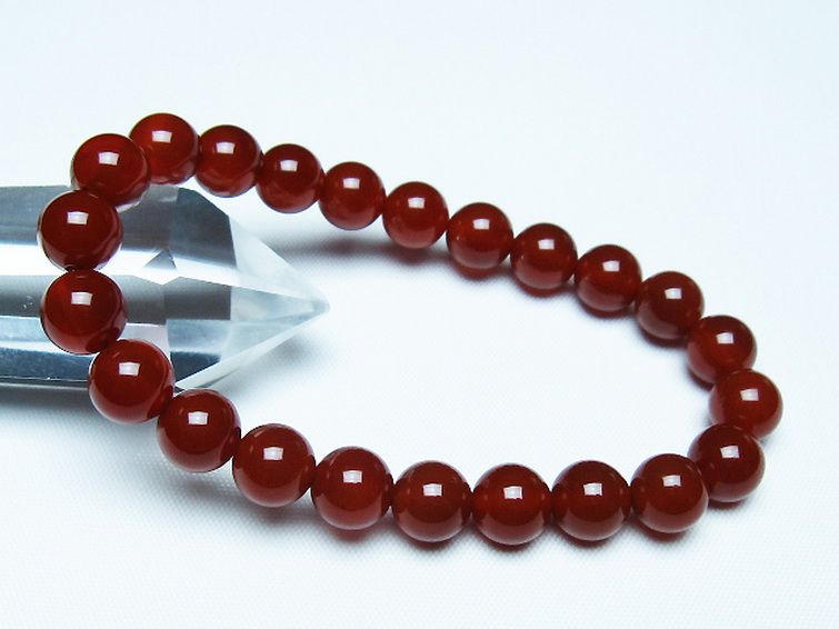 赤アゲートブレスレット 8mm [T57-7098] 1枚目