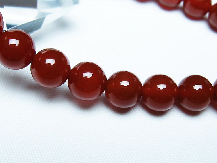 赤アゲートブレスレット 8mm [T57-7098] 3枚目