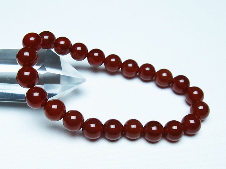 赤アゲートブレスレット 8mm [T57-7102] 1枚目