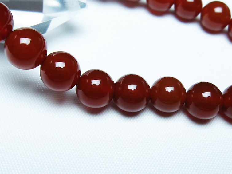 赤アゲートブレスレット 8mm [T57-7102] 3枚目