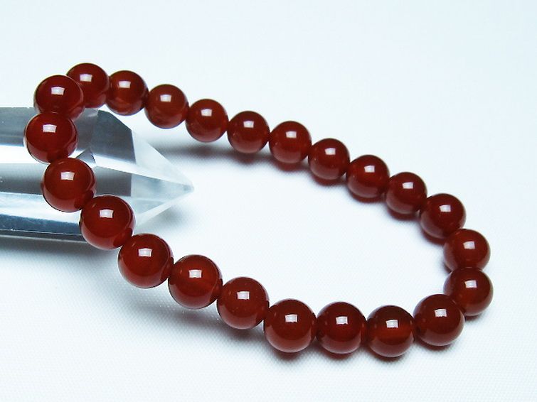 赤アゲートブレスレット 8mm [T57-7105] 1枚目