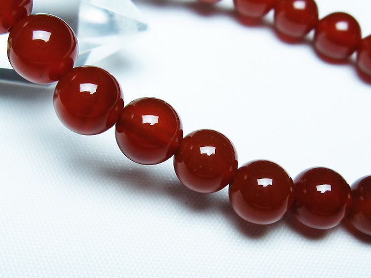 赤アゲートブレスレット 8mm [T57-7105] 3枚目